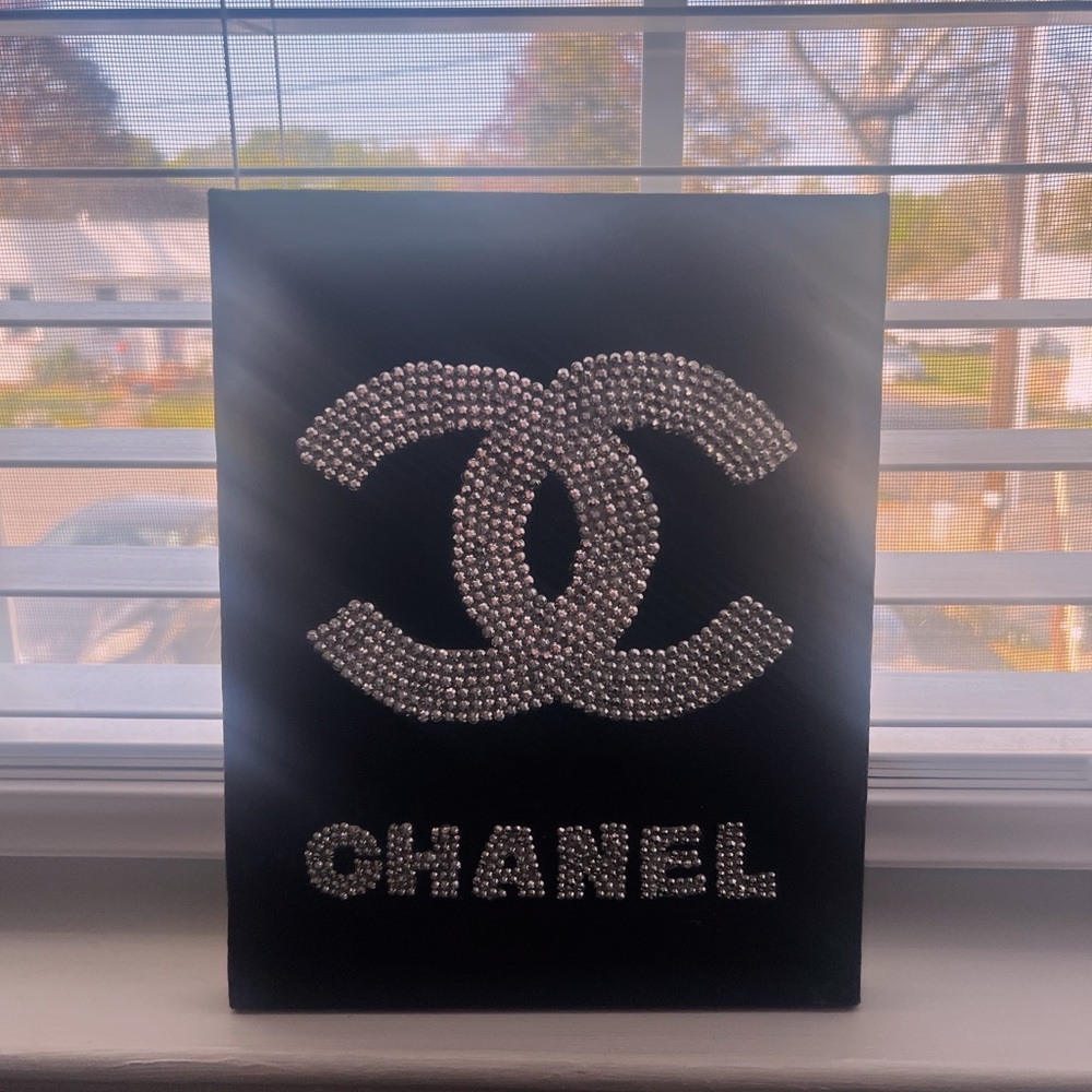 Rhinestone Chanel canvas
